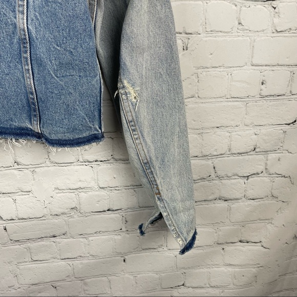 RE/DONE Light Destruction Denim Jacket Size XS - Picture 6 of 9